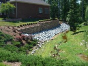 After Picture: retaining wall with landscaping